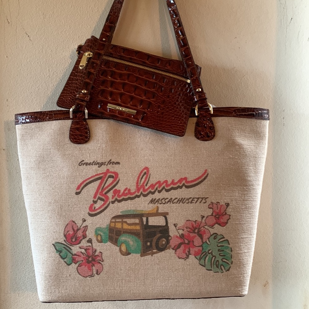 Pipa Collection Canvas Vintage Logo Print Brooke Tote Bag
